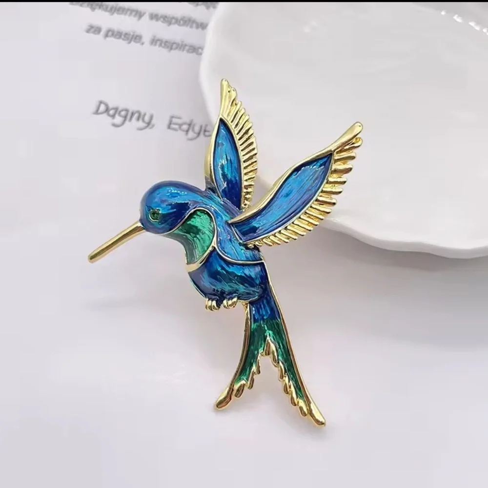BROOCH Hummingbird Brooch | Enamel Bird Pin Jewelry
Brooch - Picture 11 of 11